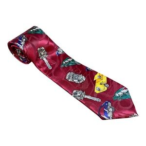 Vintage 90s Home Improvement Tie Hot Rod Build Muscle Car Necktie TV